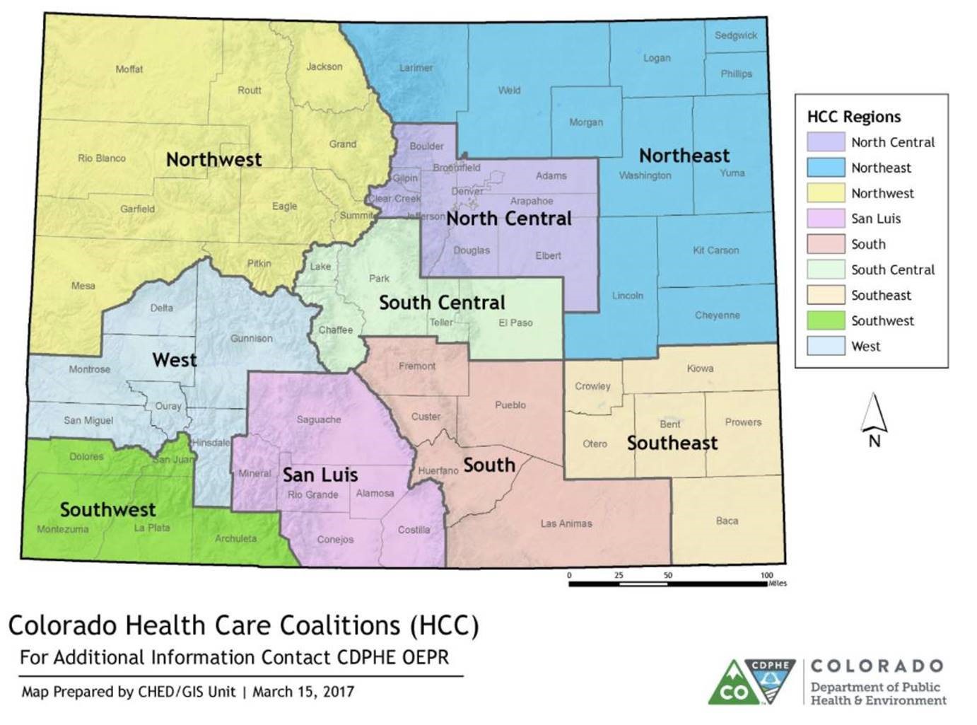 Map of Nine Coalitions in Colorado